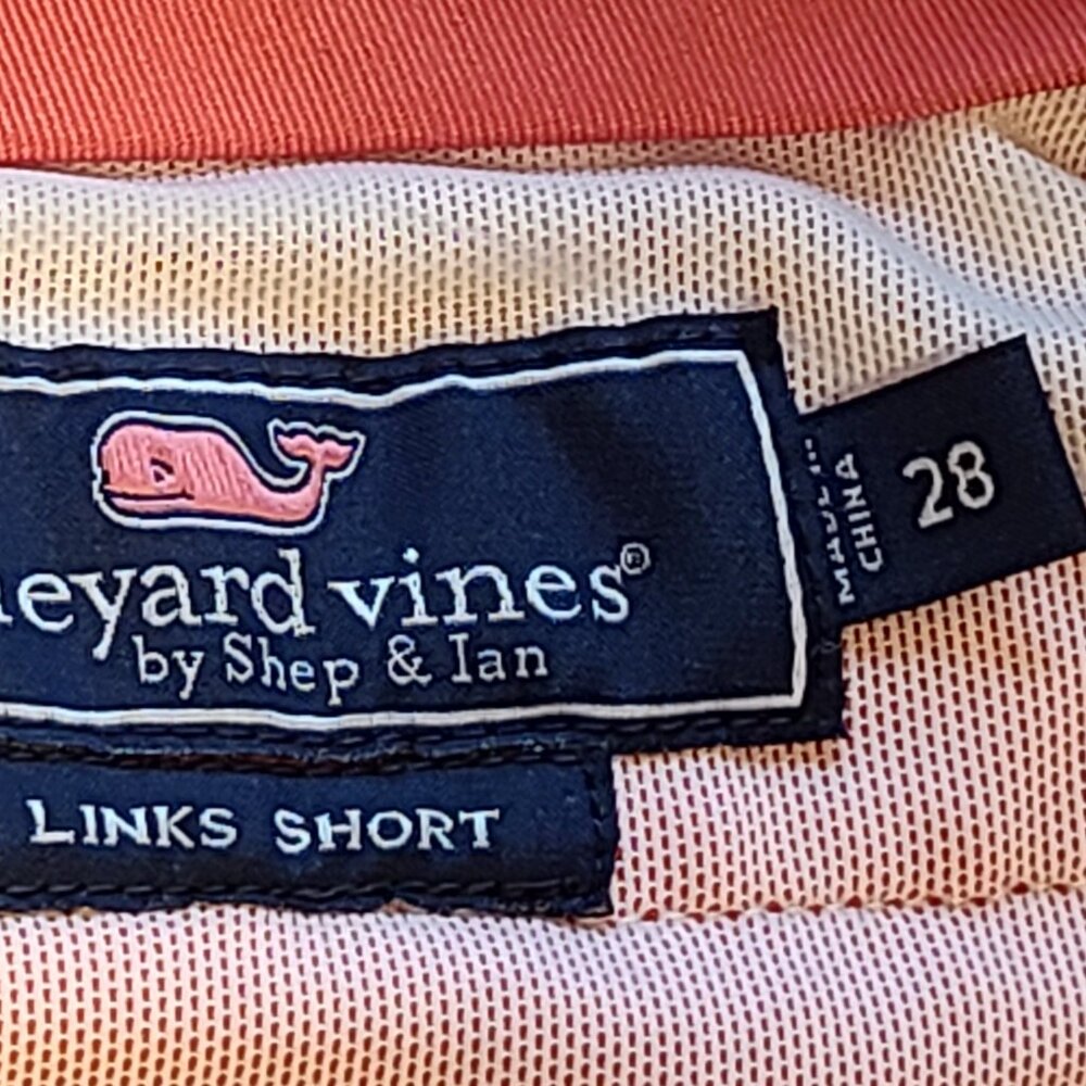 Vineyard Vines Links Shorts Mens 28 Salmon Coral Pink - Picture 4 of 7